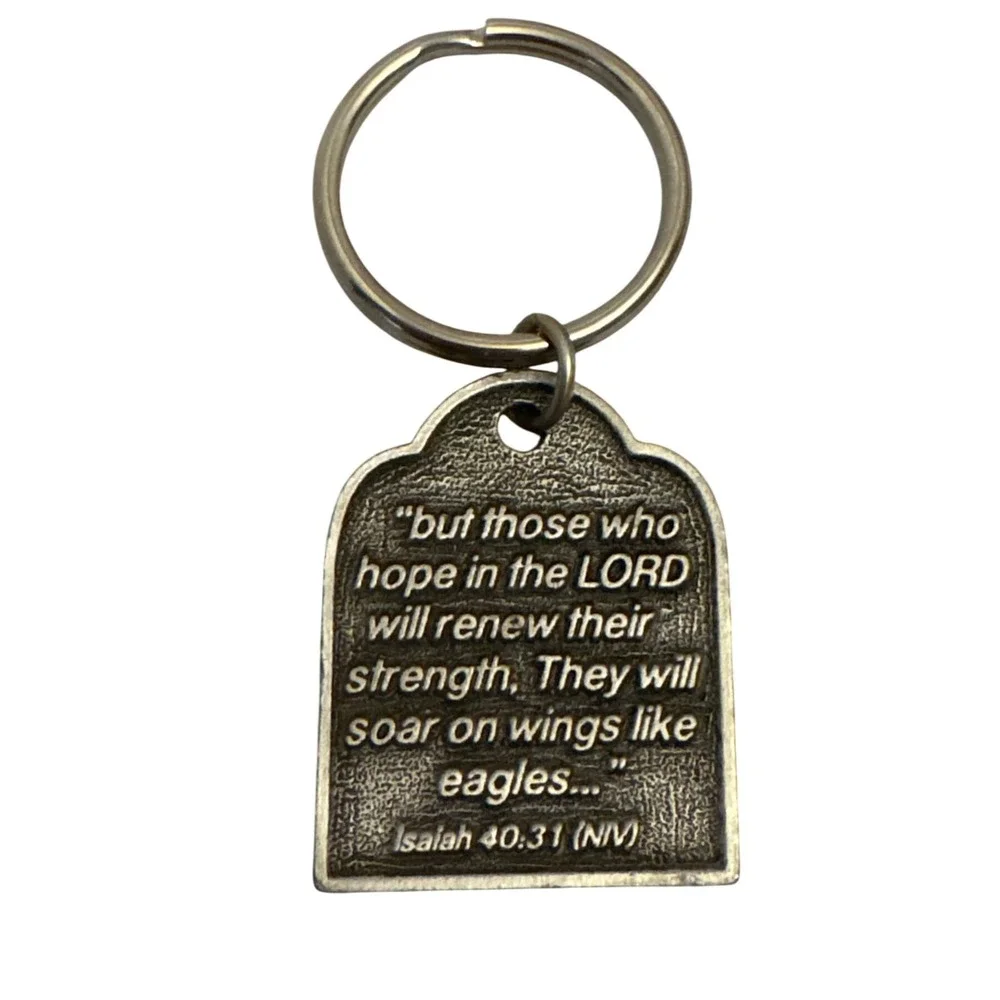 Empowered to Serve Eagle‎ Inspirational Bible Verse Isaiah 40 31 Keychain